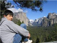 Stuart checks out the valley view